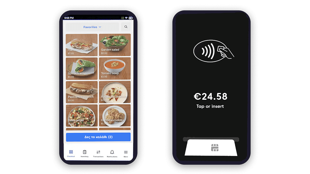 Handheld POS — παραγγελίες και πληρωμή στο τραπέζι